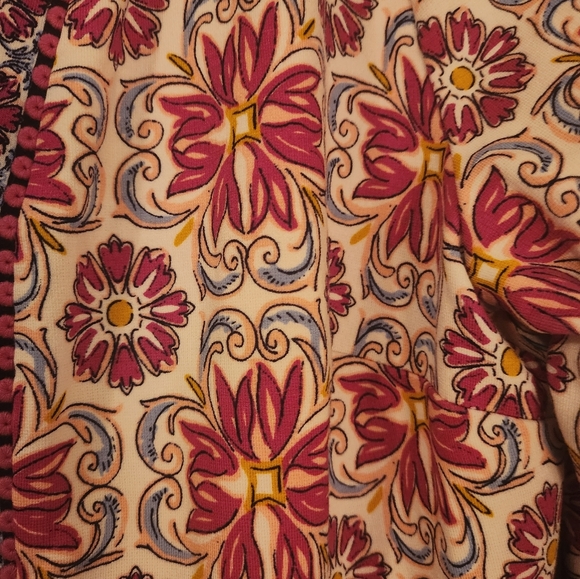 Crown & Ivy Pink Floral Long Sleeve Knee Length Shift Dress Womens Size XL - Picture 4 of 5